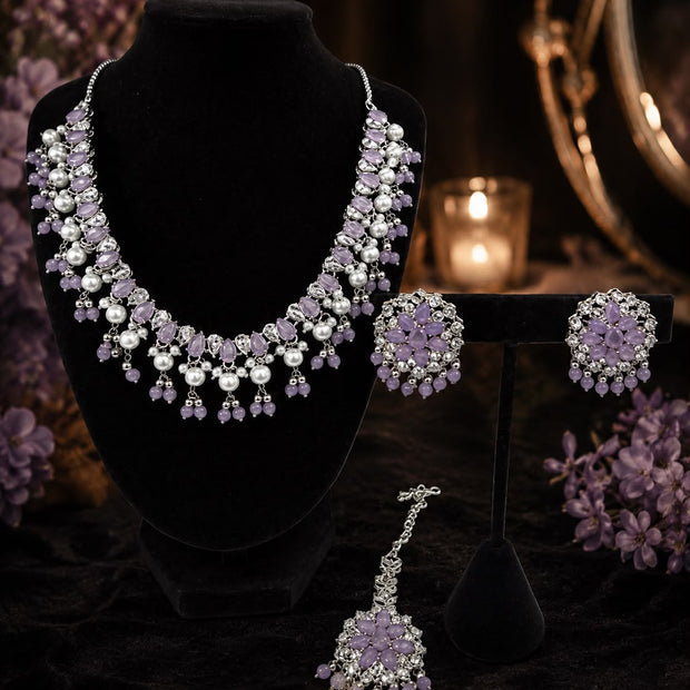 Soft Lavender Pearl Jewelry Set