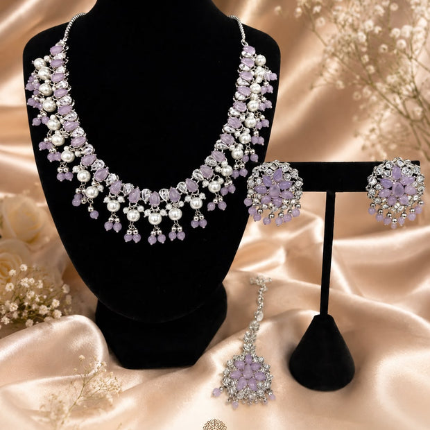 Soft Lavender Pearl Jewelry Set