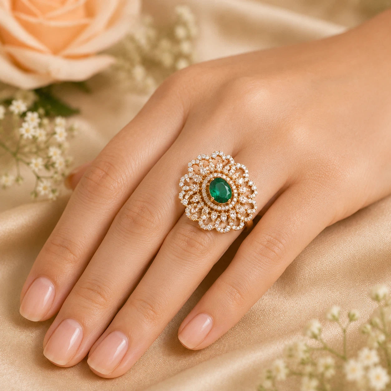 Green Cocktail Ring