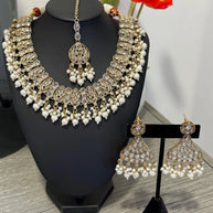 Kundan Pearl Choker Necklace Set | Pakistani Bridal Jewelry