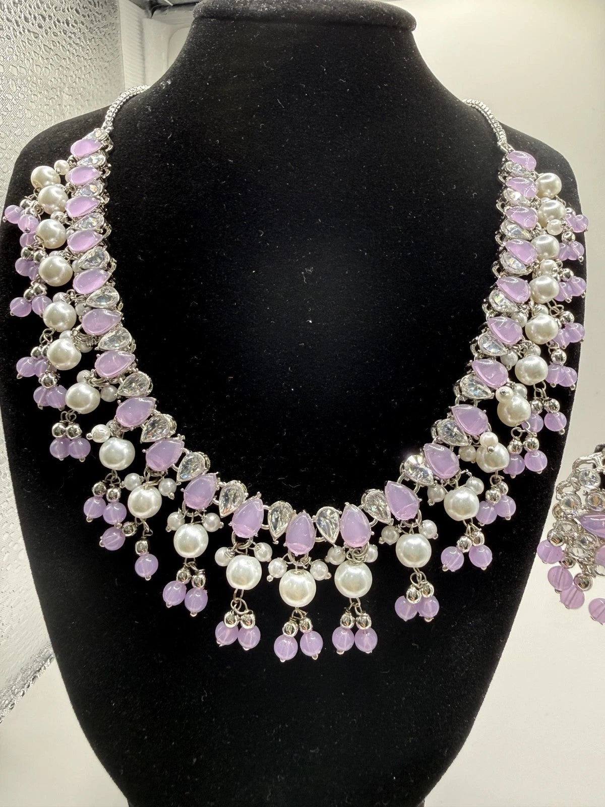 Soft Lavender Pearl Jewelry Set