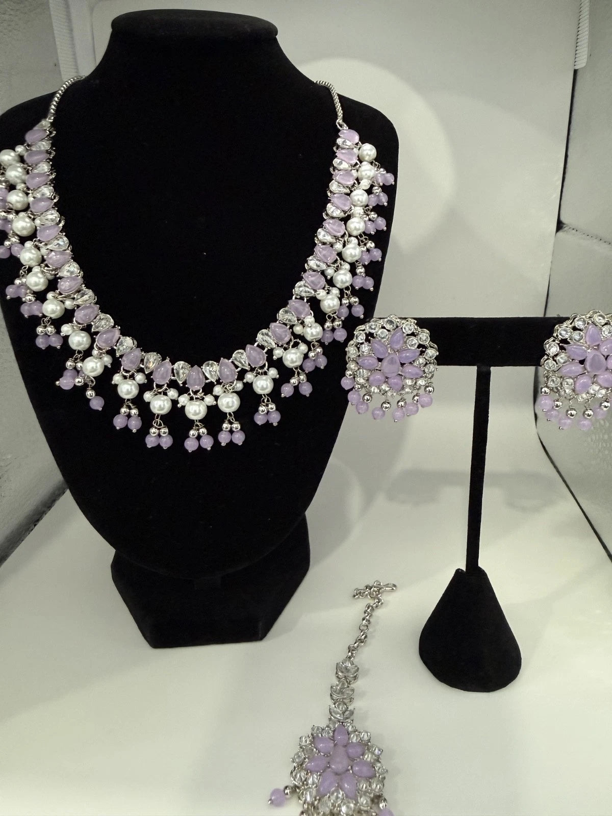 Soft Lavender Pearl Jewelry Set
