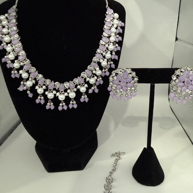 Soft Lavender Pearl Jewelry Set