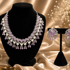 Soft Lavender Pearl Jewelry Set