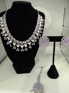 Soft Lavender Pearl Jewelry Set